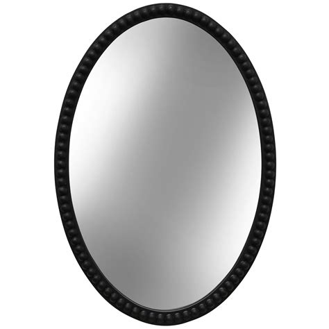 black oval wall mirror|oval mirror with black frame.